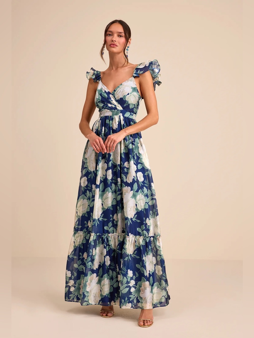Lulus Ruffled Tiered Maxi Dress